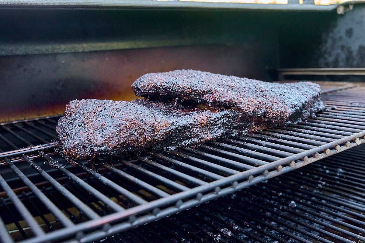 Smoke the brisket for burnt ends